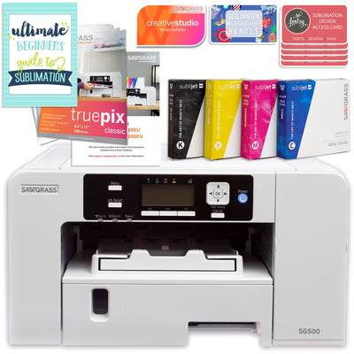 Sawgrass UHD Virtuoso SG500 Sublimation Printer w/ 8-in-1 Heat Press Sublimation Bundle Sawgrass 