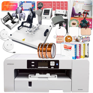 Sawgrass Virtuoso SG1000 Sublimation Printer w/ 8-in-1 Heat Press Bundle Sublimation Bundle Sawgrass Starter Ink Set - 20ml 