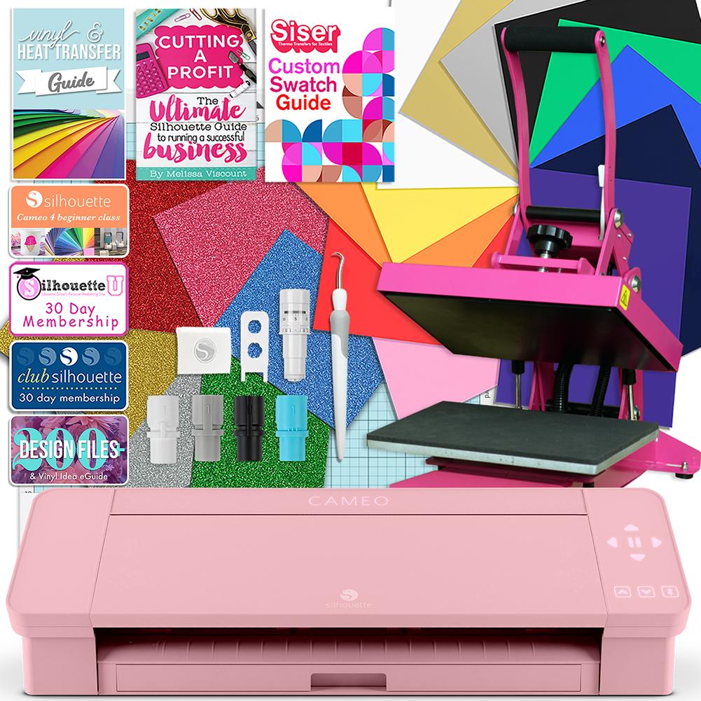 Pink Craft Heat Press Bundle with Siser Easyweed, Warranty & US Support
