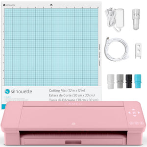 Silhouette Blush Pink Cameo 4 w/ Updated Autoblade, 3x Speed, Roll Feeder - Swing Design