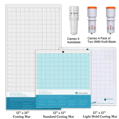 Silhouette Cameo 4 Mat & Blade Pack - Autoblade & Kraft 3mm - Swing Design
