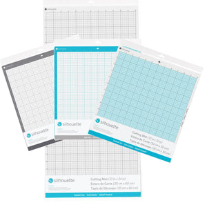 Silhouette Cameo 4 Pack Cutting Mats, Strong Grip, Regular Grip, 24", & Light Grip Silhouette Silhouette 