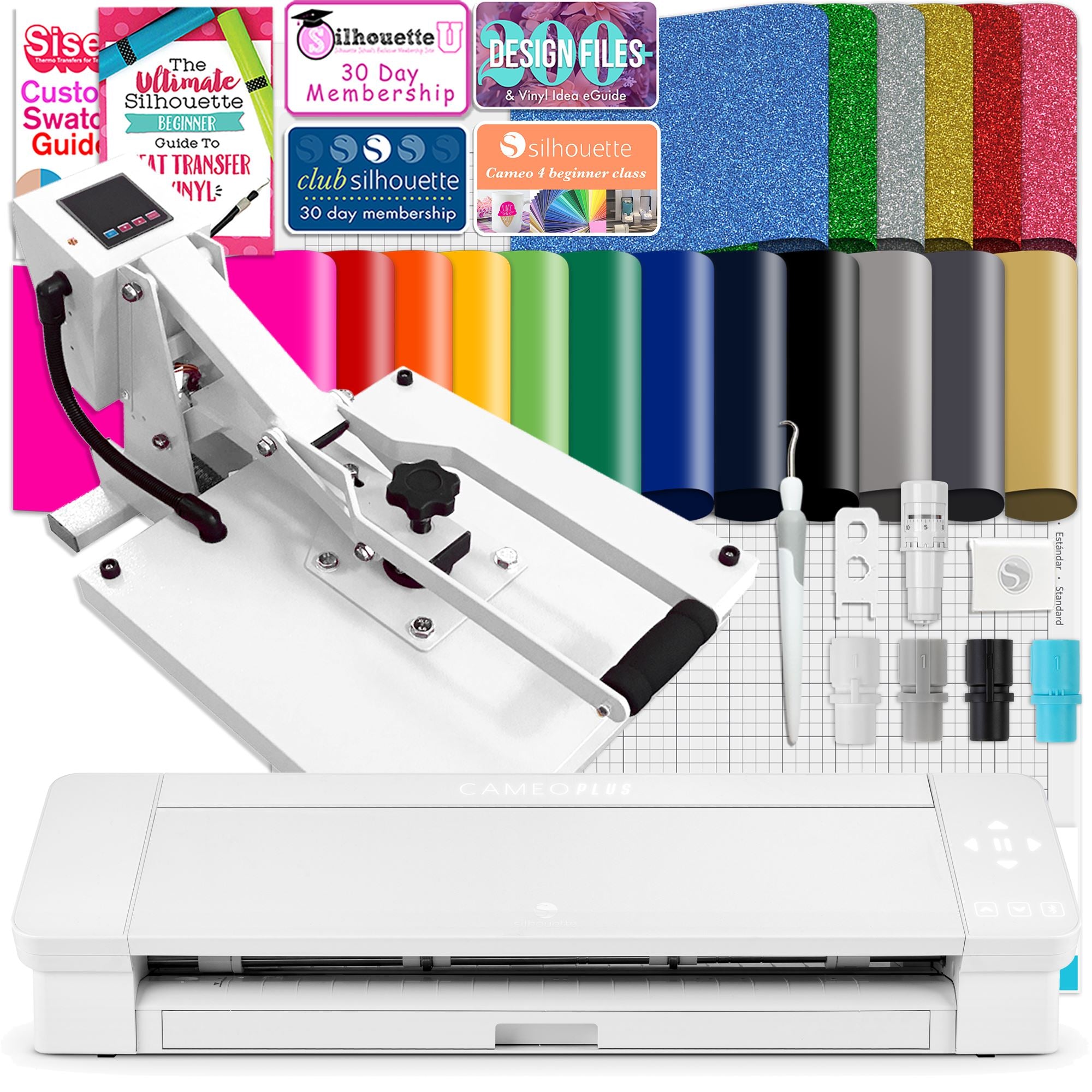 Silhouette Cameo 4 Plus 15 In Cutting Machine White with Accessories 
