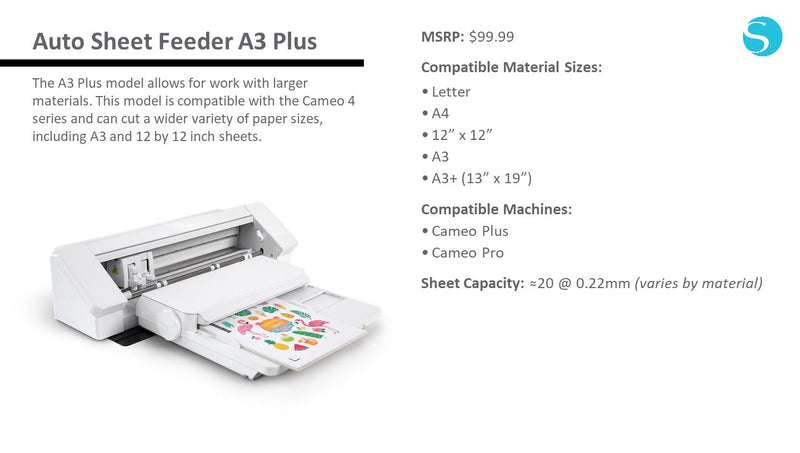 Silhouette Cameo 4 & Portrait 3 Auto Sheet Feeder - A4 Silhouette Silhouette 