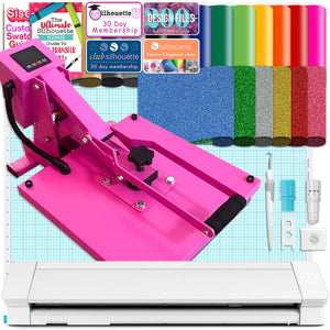 Silhouette Cameo 4 PRO - 24" w/ 15" x 15" Pink Slide Out Heat Press & HTV Bundle Silhouette Bundle Silhouette 
