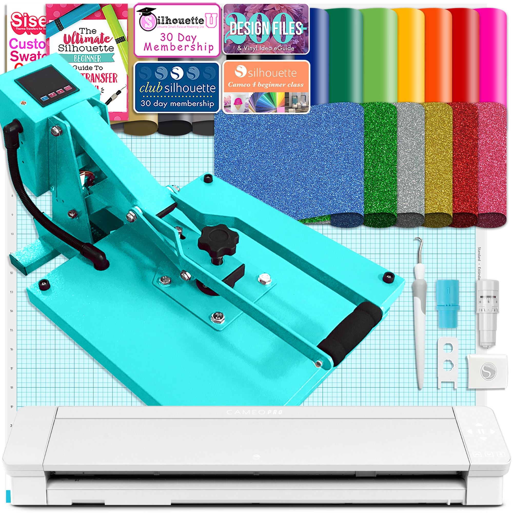 Silhouette White Cameo 4 PRO - 24 Electronic Vinyl & HTV Cutter