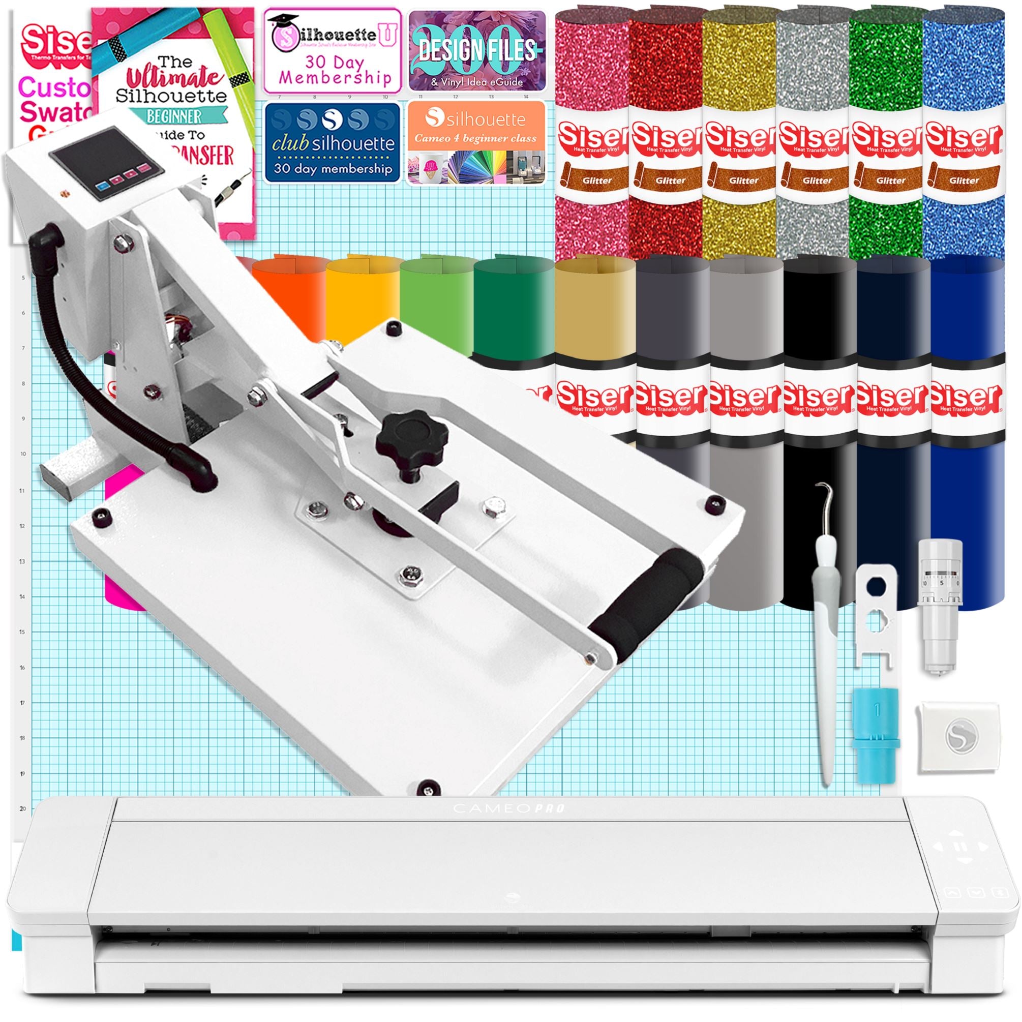 Silhouette Cameo® 4 Pro Vinyl Cutter with HTV, Sticker Package, Training  and Ongoing Support - Picture Perfect Products