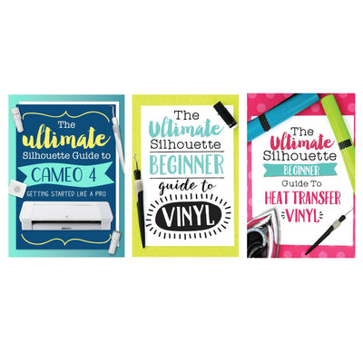 Silhouette White Cameo 4 w/ 38 Oracal Sheets, Siser HTV, Guides, 24 Pens Silhouette Bundle Silhouette 