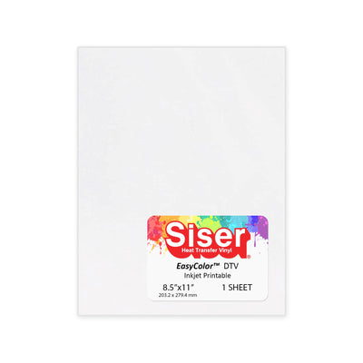 Siser EasyColor DTV (Direct to Vinyl) Heat Transfer 8.4 ”x 11” - 1 Sheet Vinyl Siser 