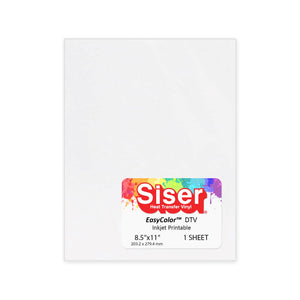 Siser EasyColor DTV (Direct to Vinyl) Heat Transfer 8.4 ”x 11” - 1 Sheet Vinyl Siser 