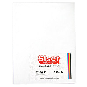 Siser EasySubli Heat Resistant Transfer Sheets 11" x 16.5" – 5 Pack Sublimation Siser 