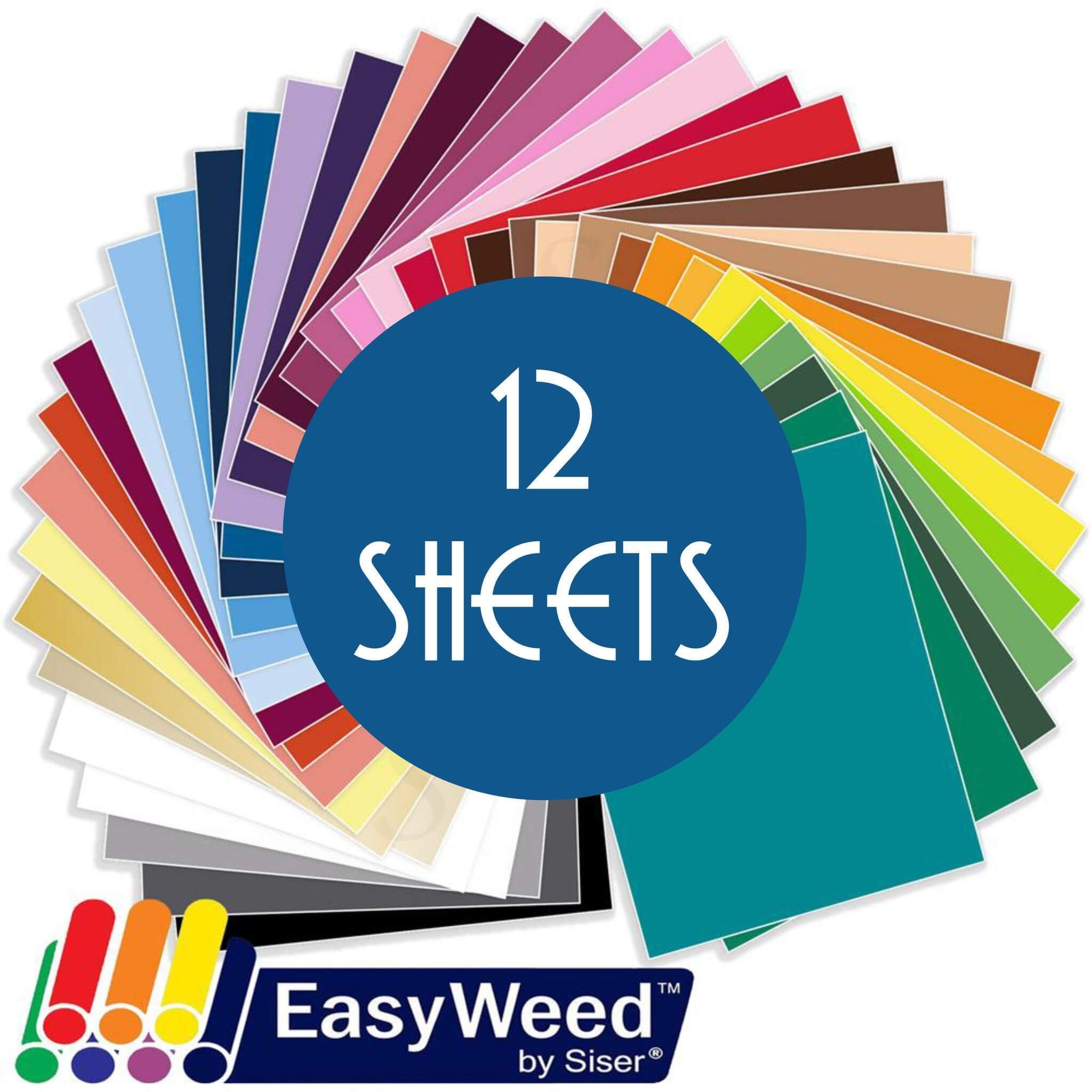 Siser Easyweed HTV heat transfer vinyl 12x15 inch sheets - CLEARANCE