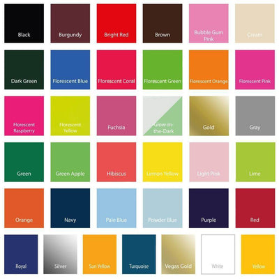 Siser EasyWeed Heat Transfer Vinyl (HTV) 12" x 12" Sheets - 46 Colors Available - Swing Design