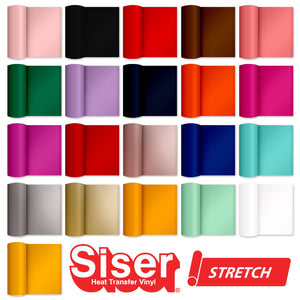Siser EasyWeed Stretch Heat Transfer Vinyl (HTV) 15" x 150 ft Roll - 20 Colors Available Siser Heat Transfer Siser 