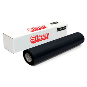 Siser EasyWeed Stretch Heat Transfer Vinyl (HTV) 15" x 150 ft Roll - 20 Colors Available Siser Heat Transfer Siser Black 