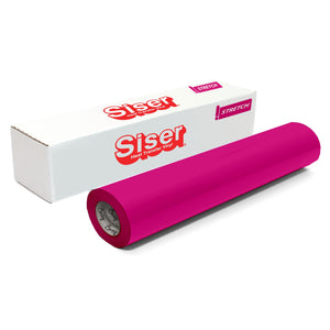 Siser EasyWeed Stretch Heat Transfer Vinyl (HTV) 15" x 150 ft Roll - 20 Colors Available Siser Heat Transfer Siser Passion Pink 