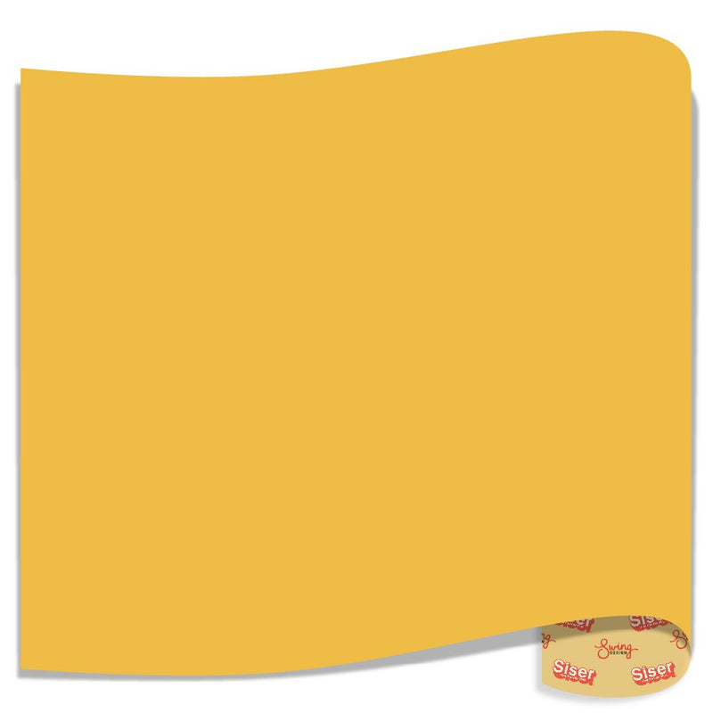 Siser EasyWeed Stretch Heat Transfer Vinyl (HTV) 15" x 12" Sheet - Yellow - Swing Design