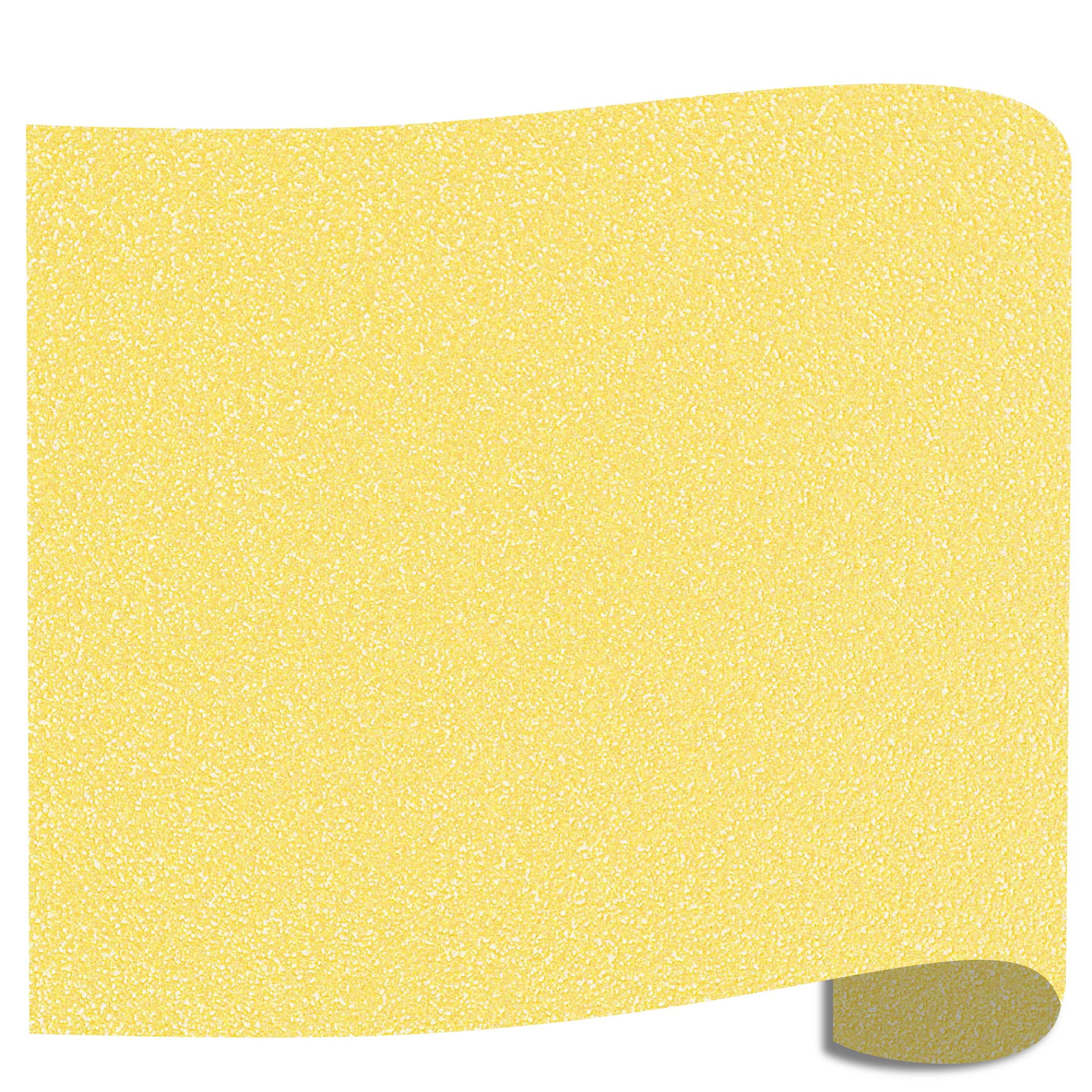 Yellow Transparent Glitter Vinyl –