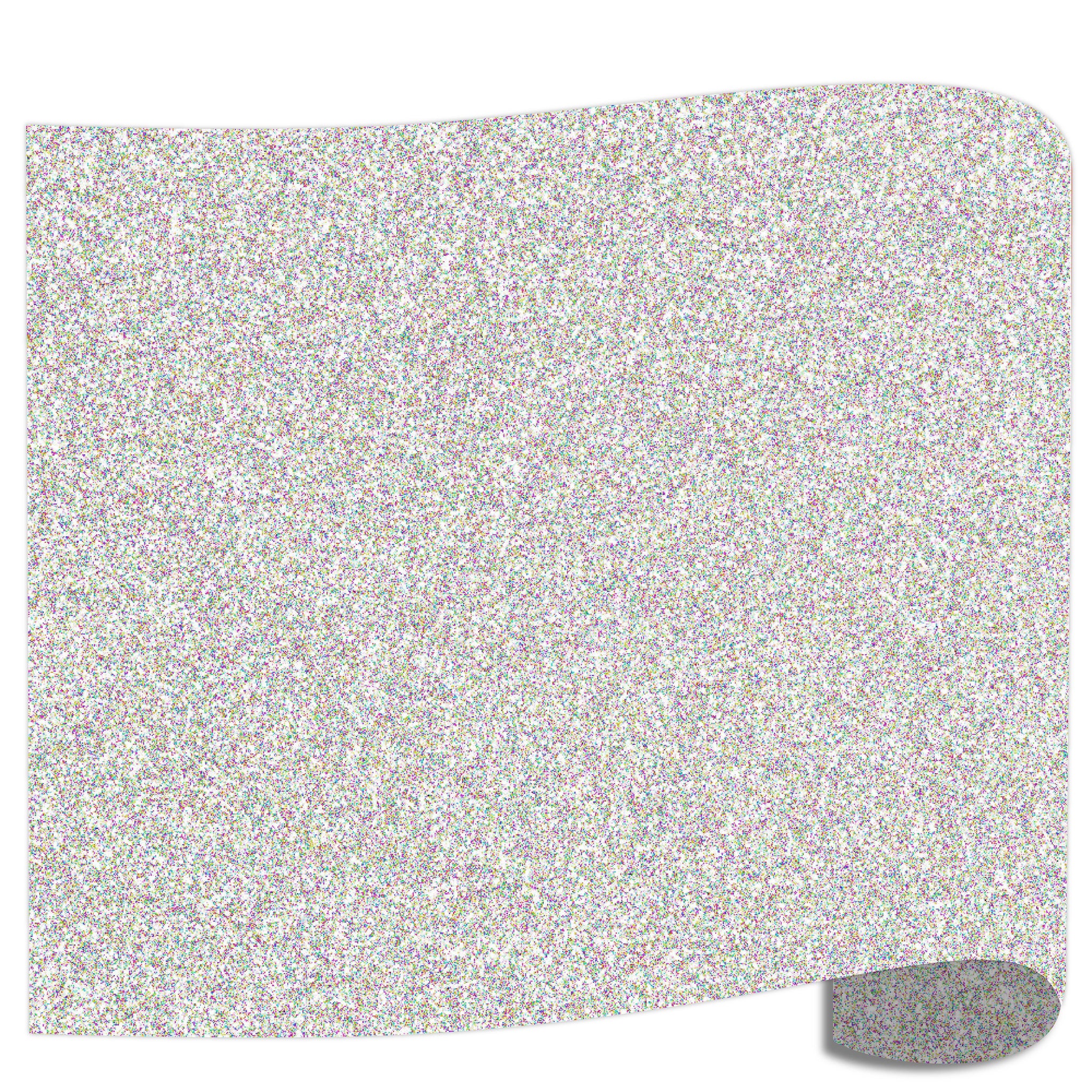 Siser Glitter HTV Iron On Heat Transfer Vinyl 20 x 12 1 Precut Sheet -  Silver Confetti