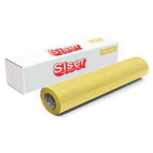 Siser Glitter Heat Transfer Vinyl (HTV) 20" x 150 ft Roll - 47 Colors Available Siser Heat Transfer Siser Lemon Sugar 