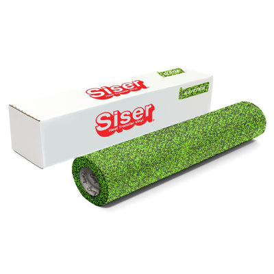Siser Glitter Heat Transfer Vinyl (HTV) 20" x 150 ft Roll - 47 Colors Available Siser Heat Transfer Siser Light Green 