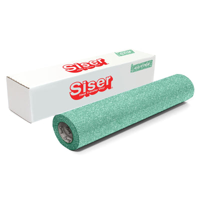 Siser Glitter Heat Transfer Vinyl (HTV) 20" x 150 ft Roll - 47 Colors Available Siser Heat Transfer Siser Mint 