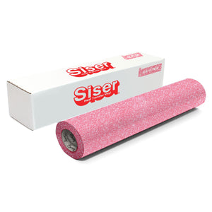 Siser Glitter Heat Transfer Vinyl (HTV) 20" x 150 ft Roll - 47 Colors Available Siser Heat Transfer Siser Neon Pink 