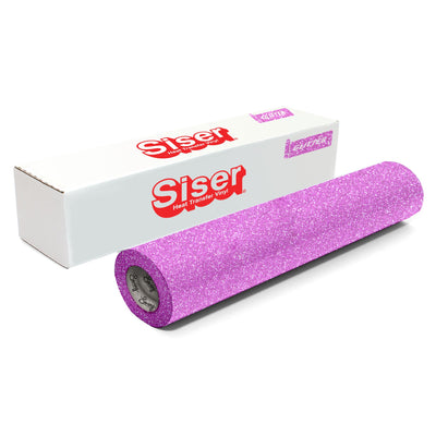 Siser Glitter Heat Transfer Vinyl (HTV) 20" x 150 ft Roll - 47 Colors Available Siser Heat Transfer Siser Neon Purple 