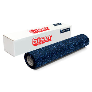 Siser Glitter Heat Transfer Vinyl (HTV) 20" x 150 ft Roll - 47 Colors Available Siser Heat Transfer Siser Sapphire 