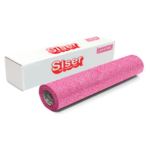 Siser Glitter Heat Transfer Vinyl (HTV) 20" x 150 ft Roll - 47 Colors Available Siser Heat Transfer Siser Translucent Pink 