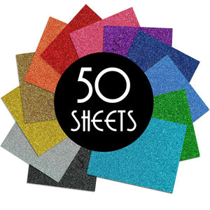 Siser Glitter Heat Transfer Vinyl (HTV) - 50 Sheets - Build a Bundle, 20" x 12" - Swing Design