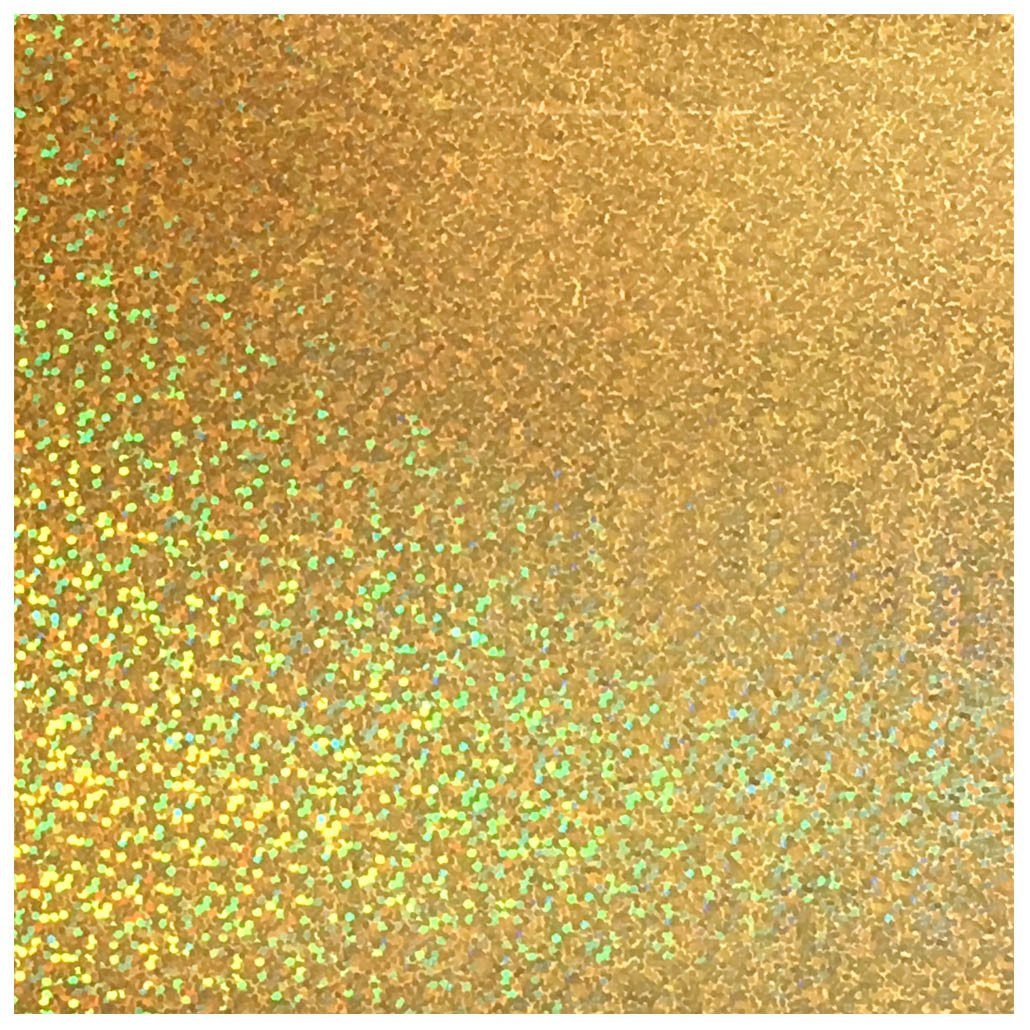 Gold Glitter Iron On Vinyl - Pack of Heat Transfer Sheets