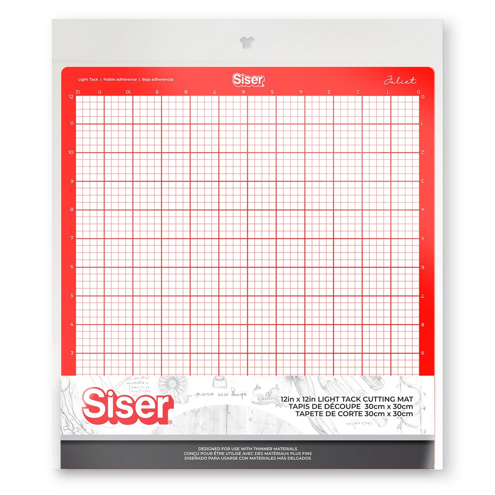 Siser Juliet Light Tack Cutting Mat - Red 12" x 12" Siser Bundles Siser 