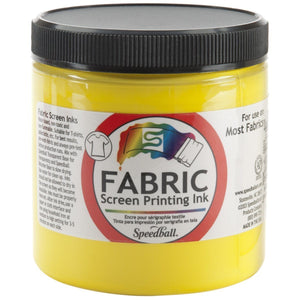 Speedball 8 oz Fabric Screen Printing Ink - Yellow - Swing Design