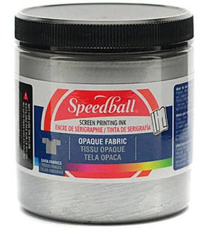Speedball 8 oz Opaque Fabric Screen Printing Ink - Silver - Swing Design