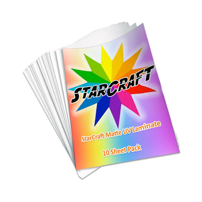 StarCraft Matte UV Laminate 10 Sheet Pack Vinyl Star Craft Vinyl 