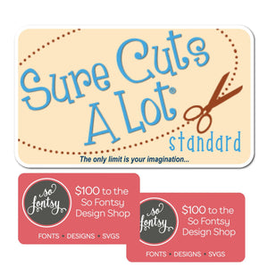 Sure Cuts A Lot Software Instant Code - Version 5 + $200 to So Fontsy - Swing Design