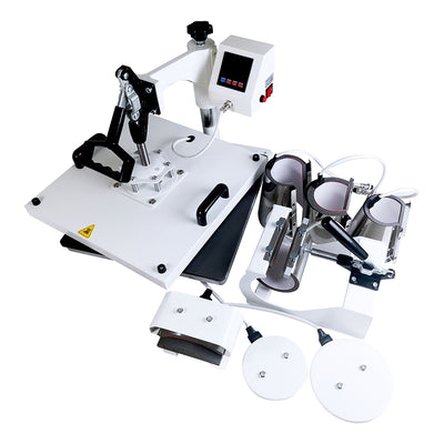 Swing Design 15" x 15" Swing Away 8-in-1 Heat Press - White Heat Press Swing Design 