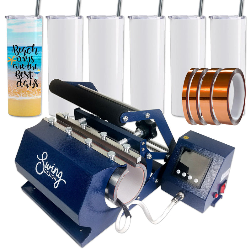 Swing Design 20oz & 30oz Tumbler Press Bundle - Navy Heat Press Swing Design 