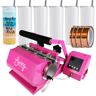 Swing Design 20oz &amp; 30oz Tumbler Press Bundle - Pink Heat Press Swing Design 