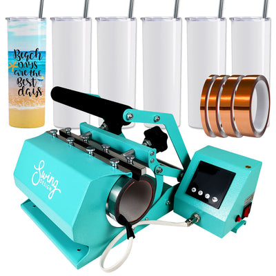 Swing Design 20oz &amp; 30oz Tumbler Press Bundle - Turquoise Heat Press Swing Design 