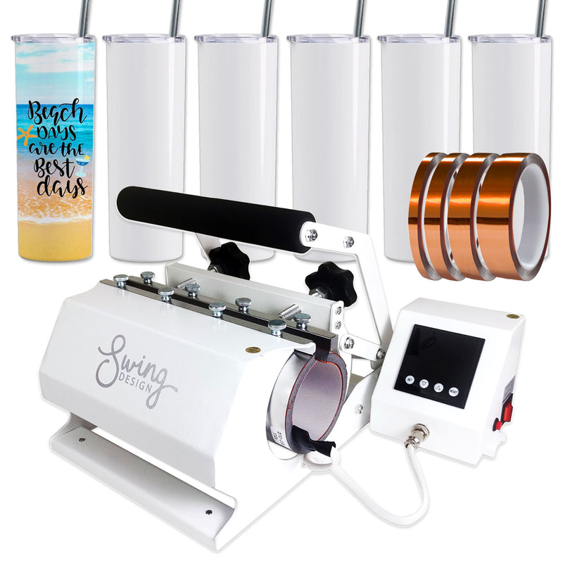 Swing Design 20oz & 30oz Tumbler Press Bundle - White Heat Press Swing Design 