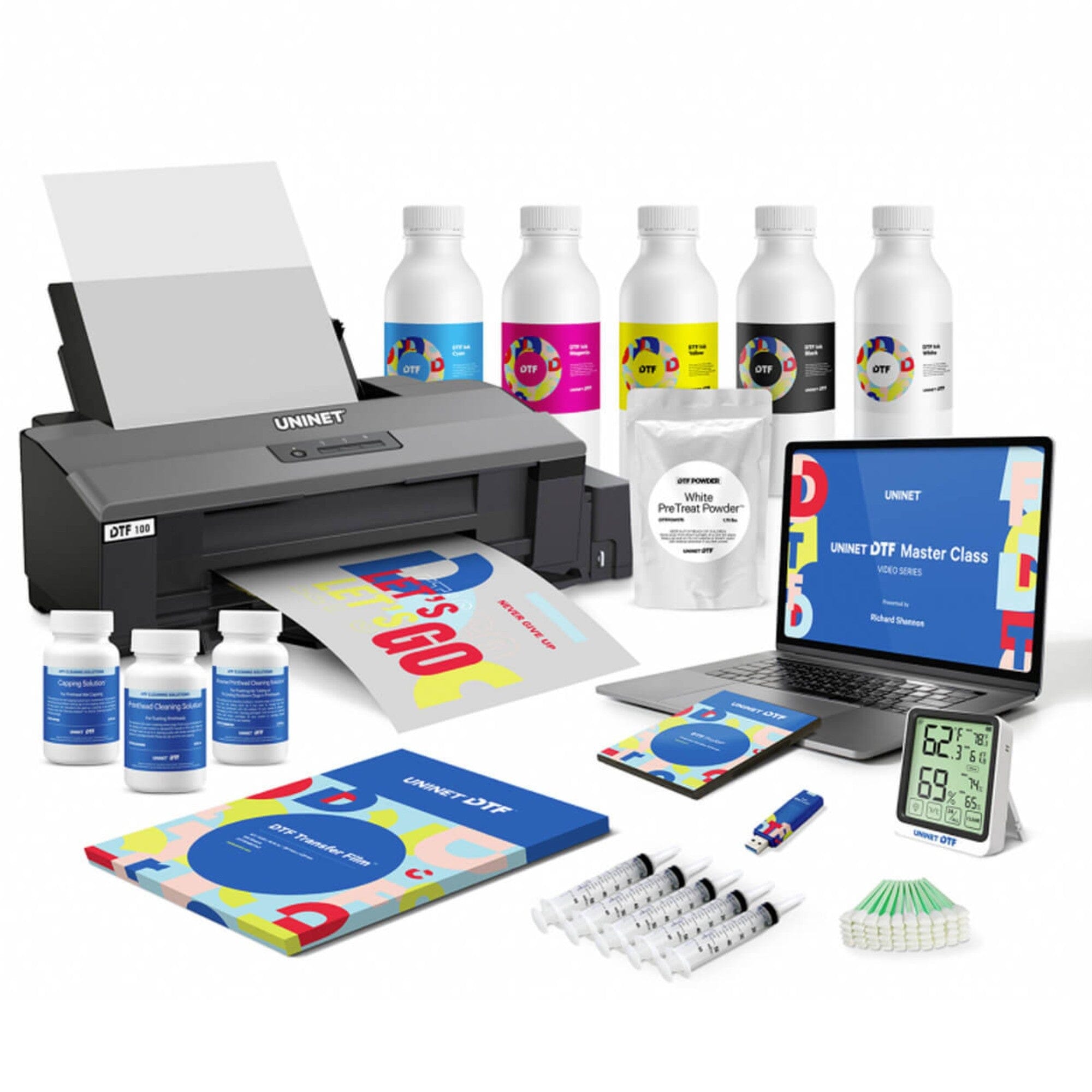 Uninet 100 Direct To Film A3+ Sheet Printer w/Training, 16”x 24” Oven, Filter DTF Bundles UniNET 