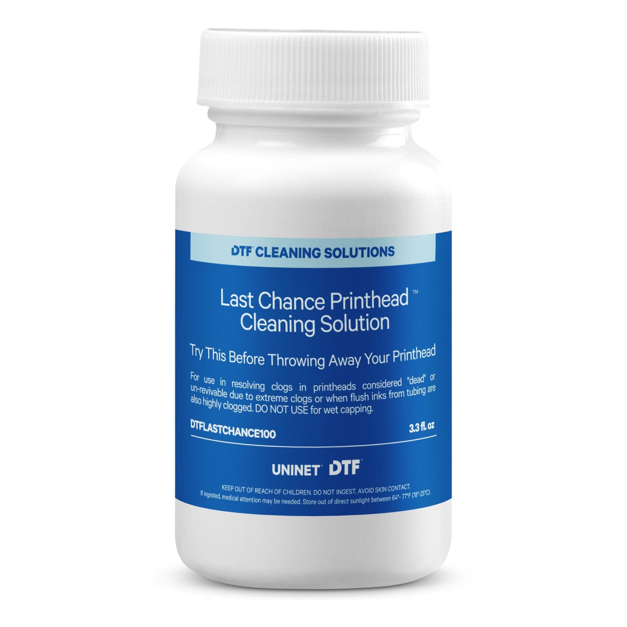 Uninet Direct to Film (DTF) Last Chance Printhead Cleaning Solution - 100 ml DTF Bundles UniNET 