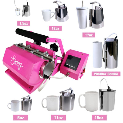 Uninet IColor 350 Digital Laser Dye Sublimation Printer w/ 7-in-1 Tumbler Press - Swing Design5