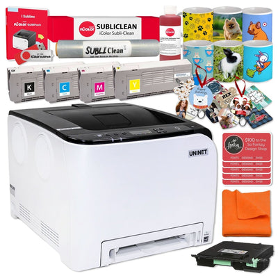 Uninet IColor 350 Digital Laser Dye Sublimation Printer w/ 7-in-1 Tumbler Press - Swing Design2