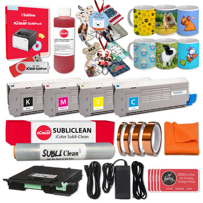 Uninet IColor 350 Laser Dye Sublimation Printer w/ 15" x 15" 8-in-1 Heat Press Uninet Bundle UniNET 