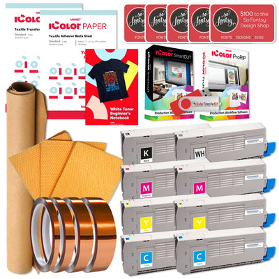 Uninet IColor 650 White Transfer Printer Double Toner Bundle, $1044 Software Uninet Bundle UniNET 