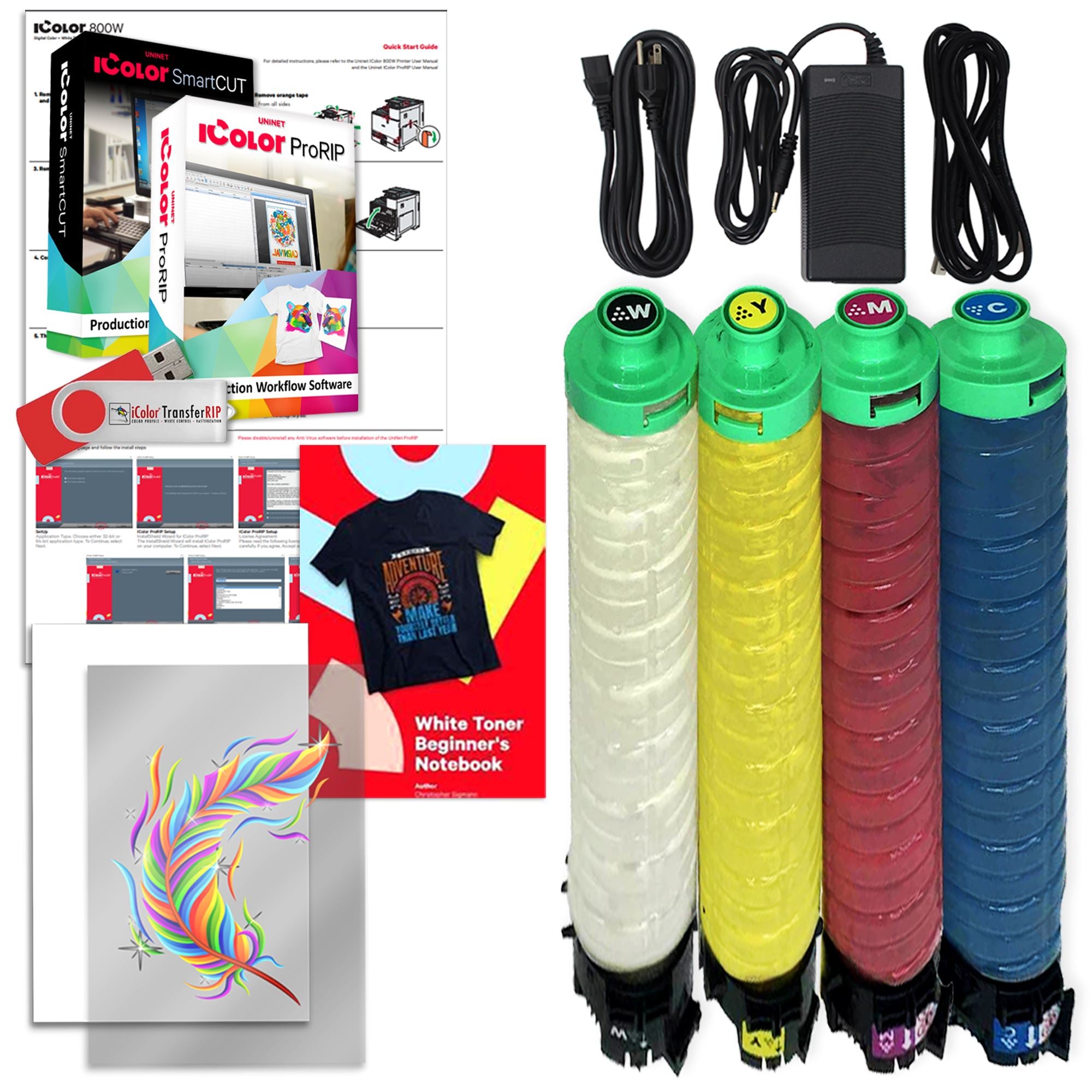 Uninet IColor 800W PRO Transfer Printer w/ Textile Bundle & $1044 Software Uninet Bundle UniNET 