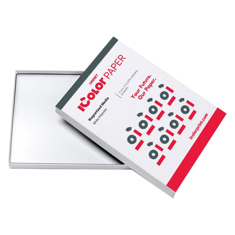 Uninet iColor Magnetized Media, White Polyester - 11" x 17" - 25 Pack Sublimation Bundle UniNET 